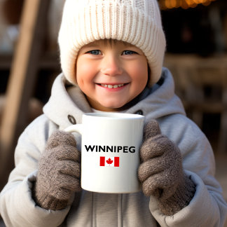 Caneca De Café Winnipeg Canadá Bandeira Canadense Cor-Clara