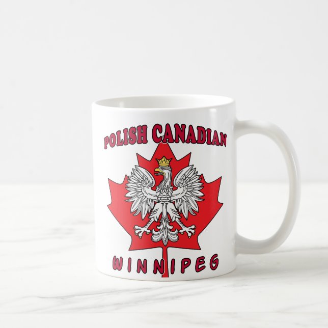 Caneca De Café Winnipeg Polonês Folha (Direita)