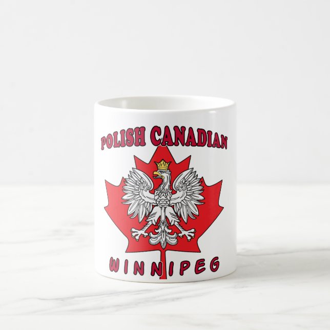 Caneca De Café Winnipeg Polonês Folha (Centro)