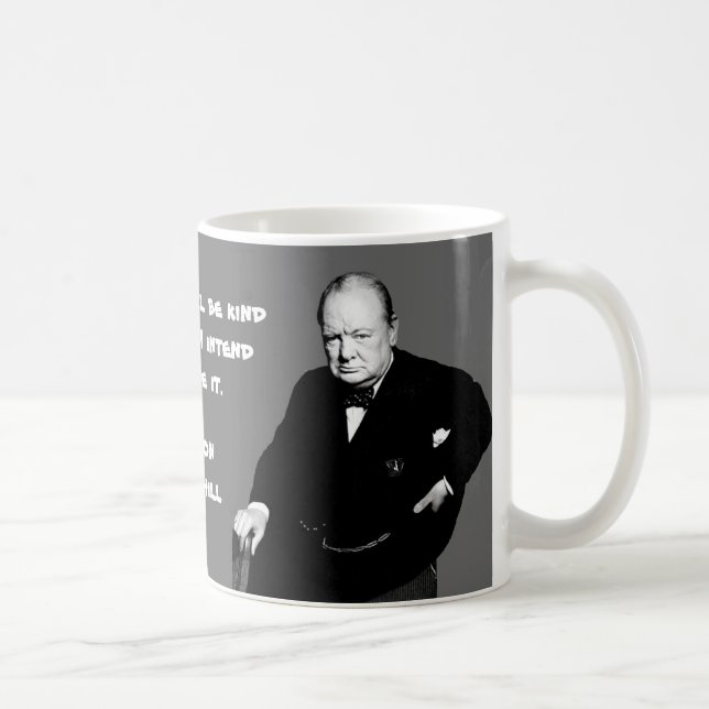 Caneca De Café Winston Churchill - Sobre o Histórico Escrevendo (Direita)