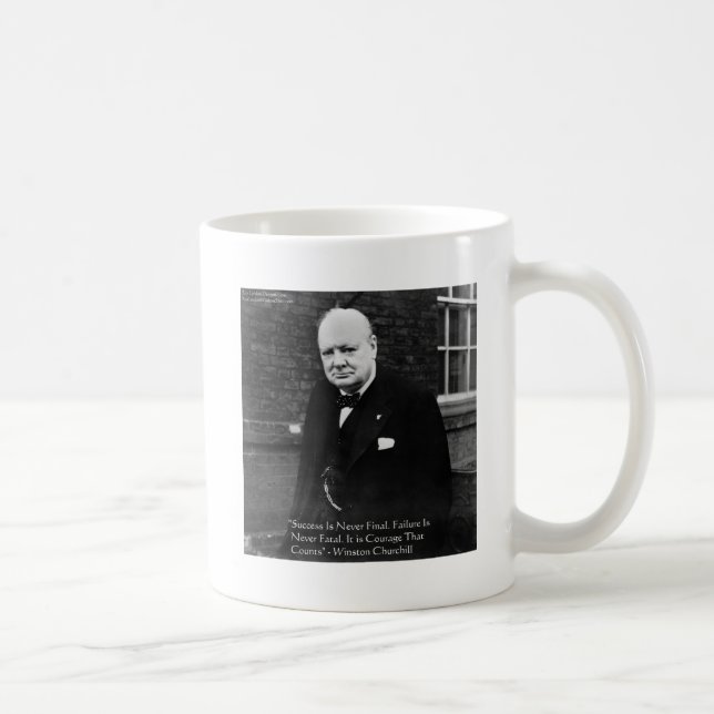 Caneca De Café Winston Churchill "Success Nunca Final" Ofertas (Direita)