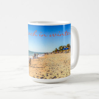 Caneca De Café Winter Beach Scene Mug