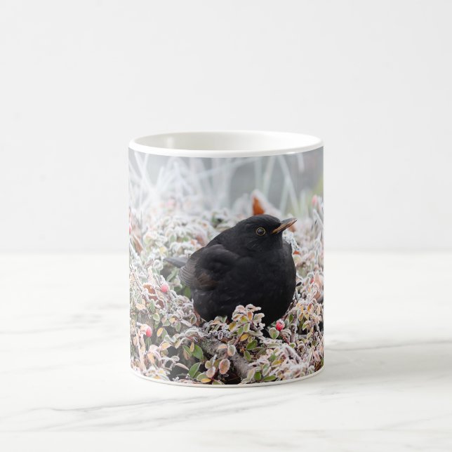 Caneca De Café Winter Blackbird (Centro)