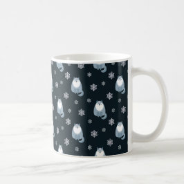 CANECA DE CAFÉ WINTER BLUE & WHITE HOLIDAY WOLVES