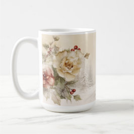 Caneca De Café Winter Floral Snowman Mug