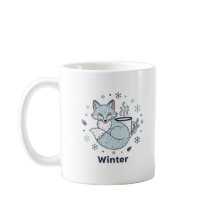 Caneca de Café Winter Fox – Caneca de Cerâmica de 