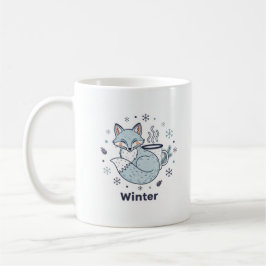 Caneca De Café Winter Fox Coffee Mug – Cute Snowflake Ceramic Mug