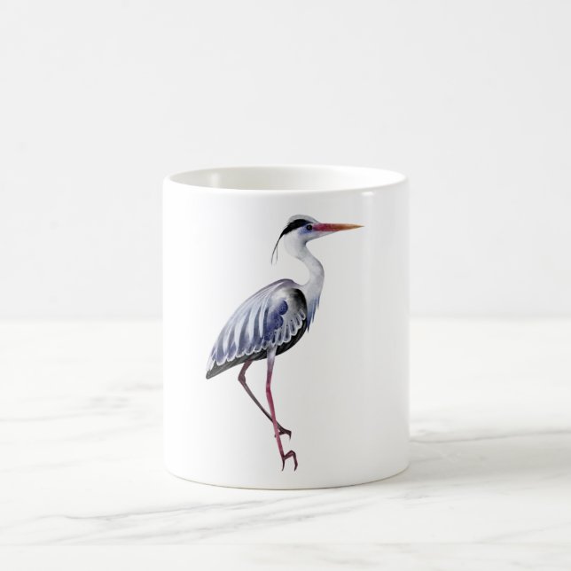 Caneca De Café Winter Herron Watercolor (Centro)