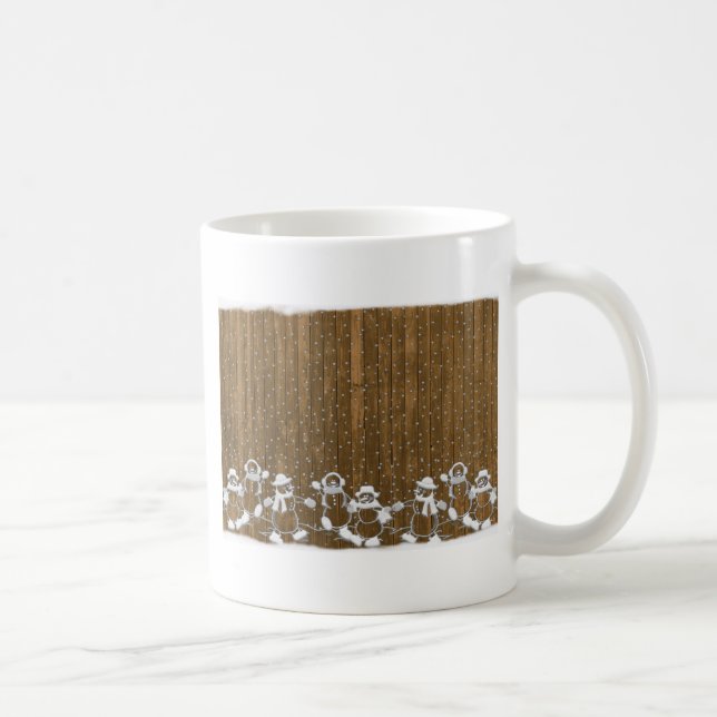 Caneca De Café Winter Snowman Peace Love Destiny (Direita)
