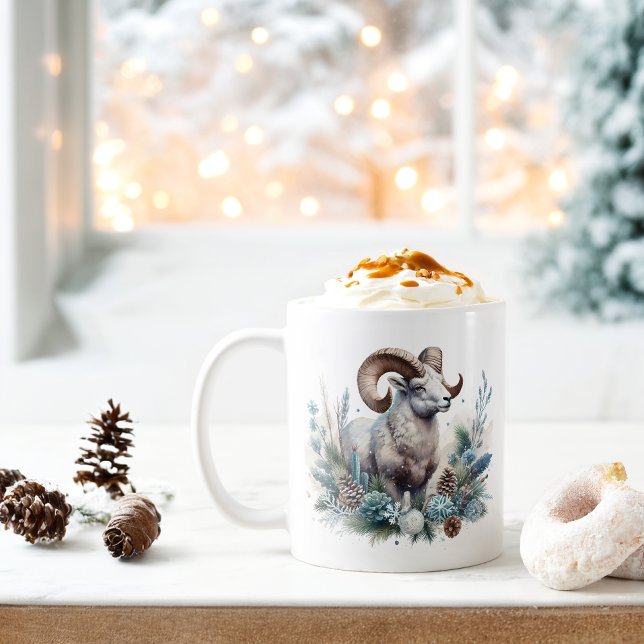 Caneca De Café Winter Vibes Rocky Mountain Bighorn Shea - (Criador carregado)