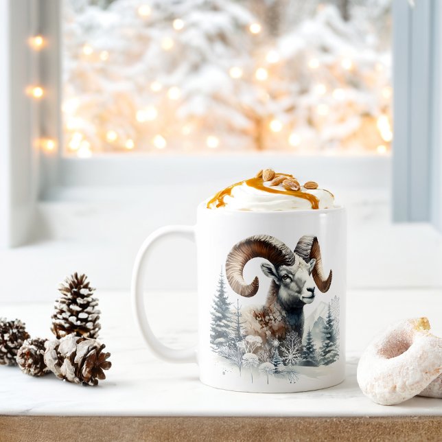 Caneca De Café Winter Vibes Rocky Mountain Bighorn Shea - (Criador carregado)