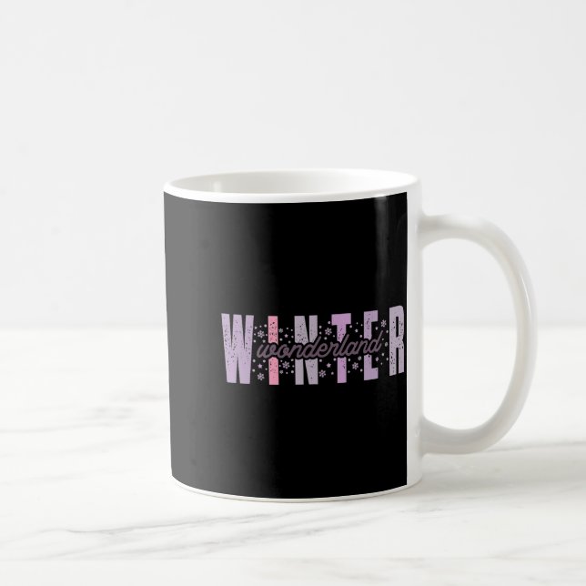 Caneca De Café Winter Wonderland Festive Tygraphy Art  (Direita)