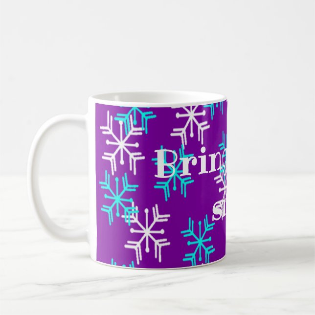 Caneca De Café Wintry Message Coffee Mug (Esquerda)