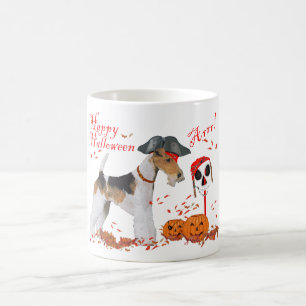 Caneca De Café Wire Fox Terrier Halloween