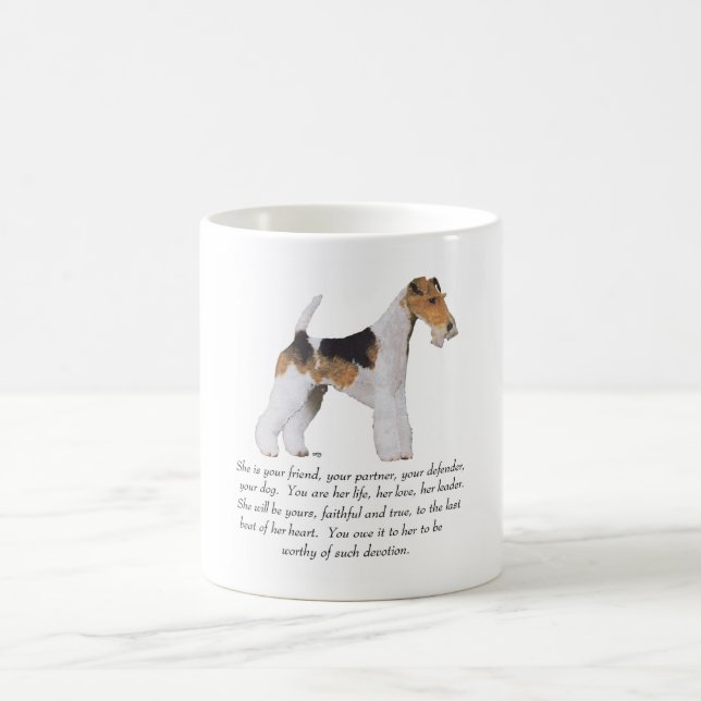 Caneca De Café Wire Fox Terrier Lembrança FÊMEA (Centro)