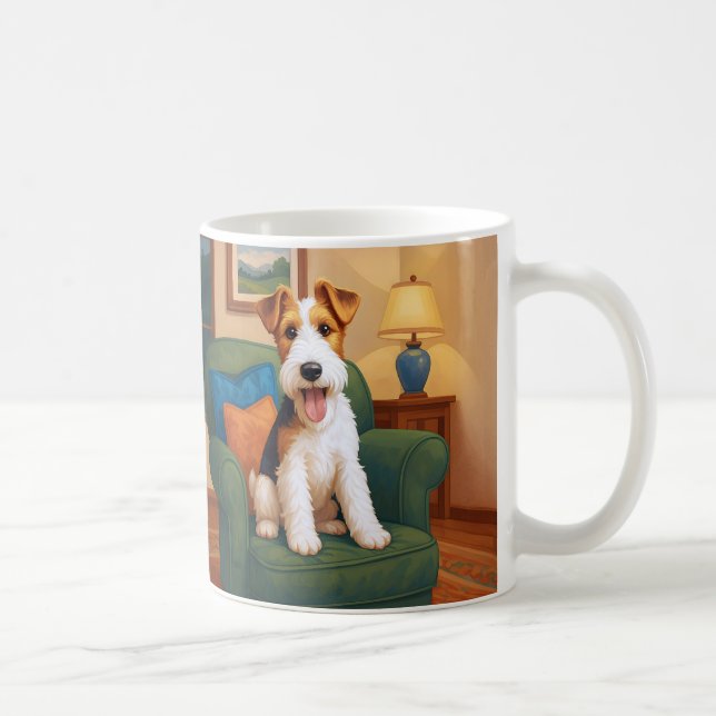 Caneca De Café Wire Fox Terrier - This Seat's Taken (Direita)