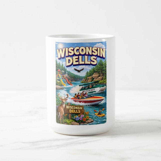 Caneca De Café Wisconsin Dells Adventure – Waterparks and Ducks (Centro)