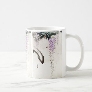 Caneca De Café Wisteria e Vespa por Ohara Koson
