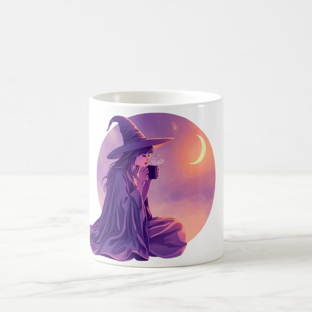 Caneca De Café Witch Coffee Mug | Moonlight Halloween Cup (Centro)