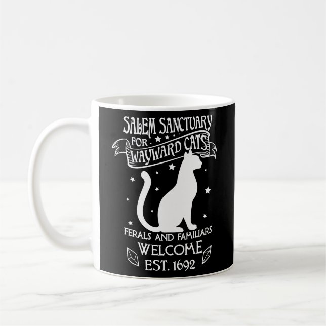 Caneca De Café Witch Salem Home Para Wayward Black Cats 1692 (Esquerda)