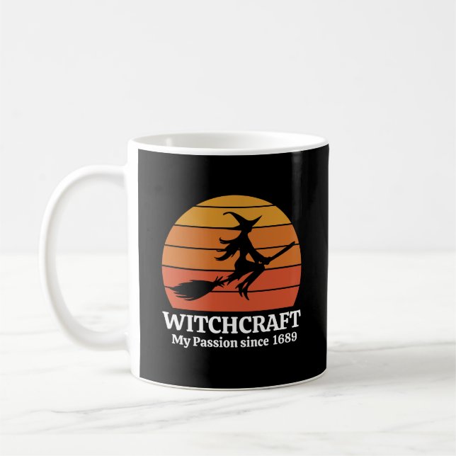 Caneca De Café Witchcraft Hobby Retro Sunset Personalize (Esquerda)
