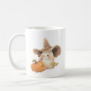 Caneca De Café Witchy Bunny & Jack O' Lanterna Halloween