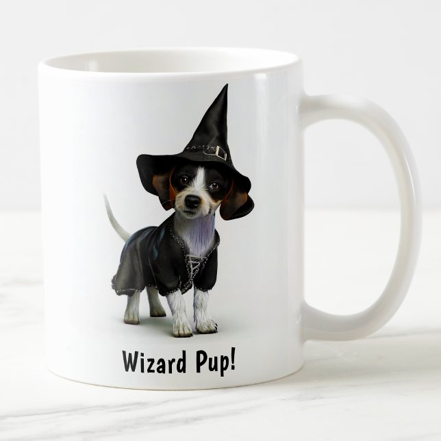 Caneca De Café Witchy Jack Russell Terrier Pup Personalizável (Criador carregado)
