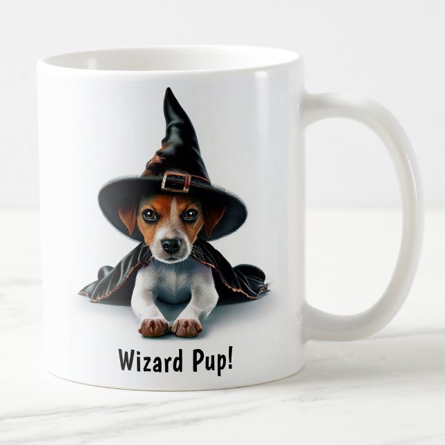 Caneca De Café Witchy Jack Russell Terrier Pup Personalizável (Criador carregado)