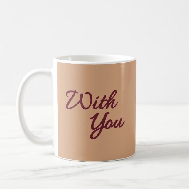 Caneca De Café With You – Romantic Minimal Couple Illustration (Esquerda)