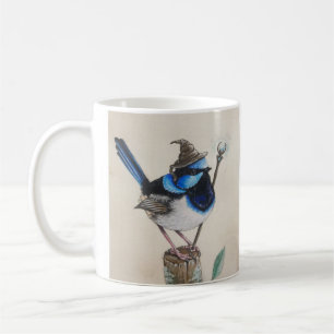 Caneca De Café Wizard Wren and Fantasy Robin - Pássaro Mug