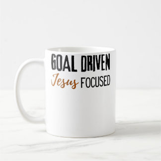 Caneca De Café Wo Goal Driven Jesus Focused Motivational Christia