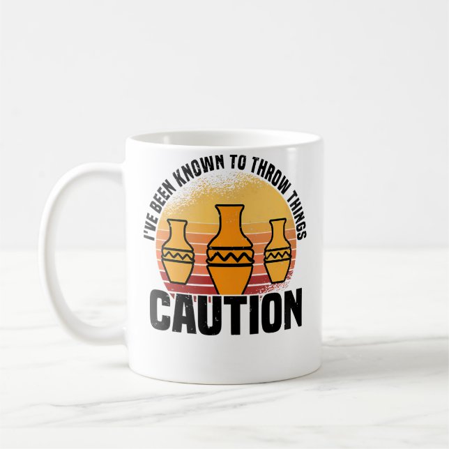Caneca De Café Wo I'Ve Been Known To Throw Things Pottery Ceramic (Esquerda)