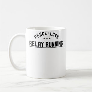 Caneca De Café Wo Paz Amor Revezamento Corrida Revezamento Corred