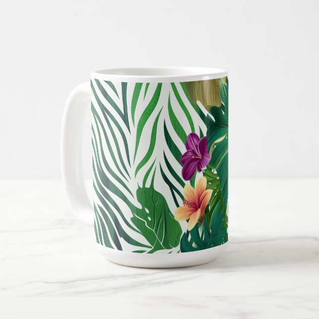 Caneca De Café Wogende Dschungel-Harmonie (Frente Esquerda)