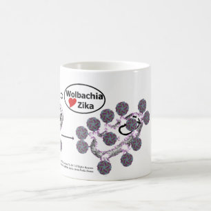 Caneca De Café Wolbachia ama Zika Mug por RoseWrites