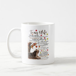 Caneca De Café Wolf Amante Mug com Citação Emocionada - À Minha E