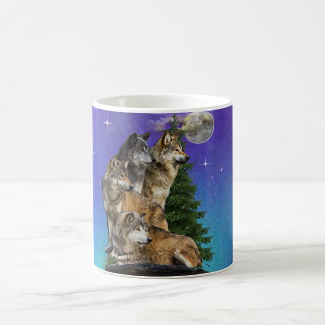 Caneca De Café Wolf e Moon (Centro)