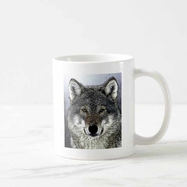 Caneca De Café Wolf Eyes (Direita)