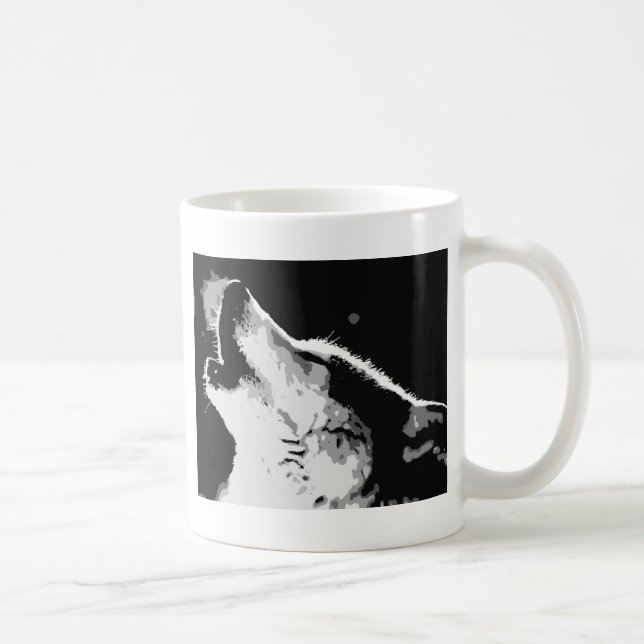 Caneca De Café Wolf Howling (Direita)