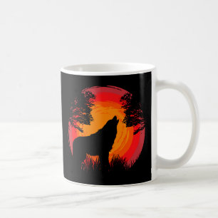 Caneca De Café Wolf Howling no Sol