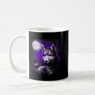 Caneca De Café Wolf Legal Wolves Forest Tree Moon