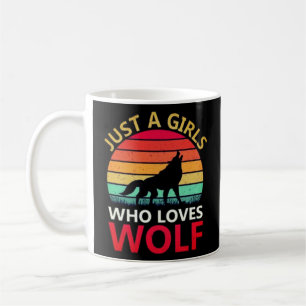 Caneca De Café Wolf Lover, apenas uma garota que ama lobos de lam