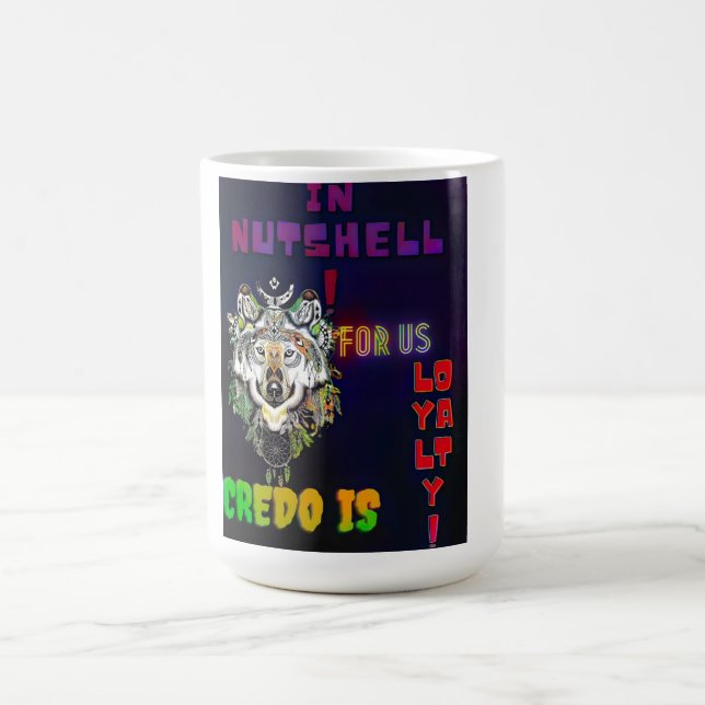 Caneca De Café Wolf Loyalty Creed - Wolf Neon Cote Mug (Centro)