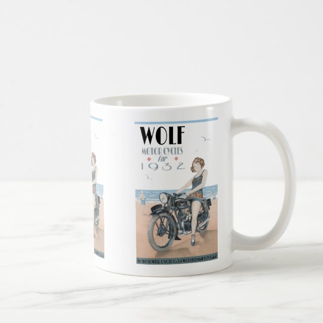 Caneca De Café Wolf Motorcycle Coffee Mug (Direita)