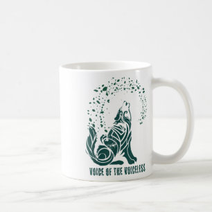 Caneca De Café Wolf Silhouette, proteção ambiental do dia da Terr