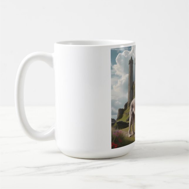Caneca De Café Wolfhound Elegant Breed Coffee Mug (Esquerda)