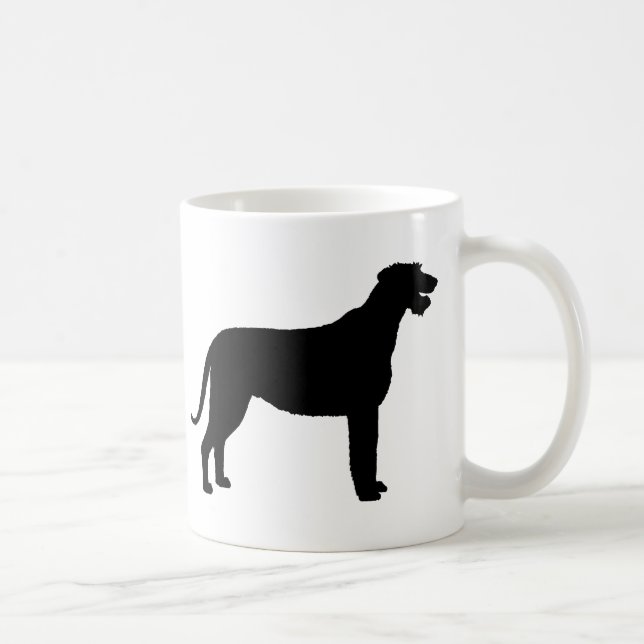Caneca De Café Wolfhound irlandês (no preto) (Direita)