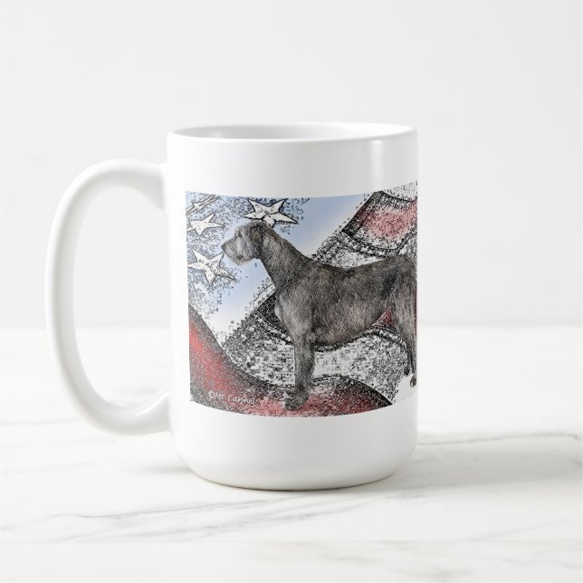 Caneca De Café Wolfhound Irlandês Patriótico (Esquerda)