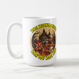 Caneca De Café "Wolfman Manor Selfie" Cheesy Chicken