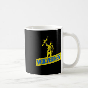 Caneca De Café Wolverines Apoiam a Ucrânia Ficam com a Ucrânia Uc